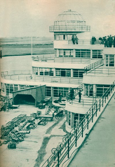 Kontrolltorn på Le Bourget flygplats, Paris, c1936 c1937 av Unbekannt