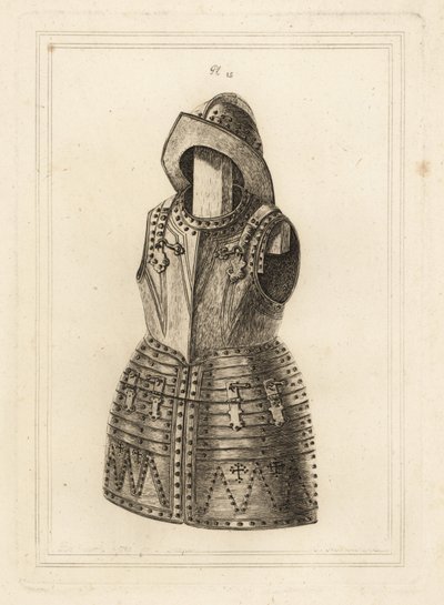 Corcelet eller kostym av ljus arquebus-rustning och morion-huvudstycke från Tower of London av Unbekannt