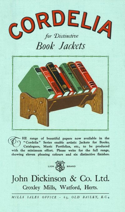 Cordelia for Distinctive Book Jackets, 1928. av Unbekannt