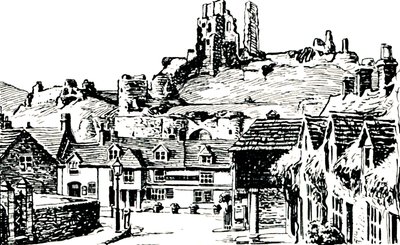 Corfe Village, 1929 av Unbekannt