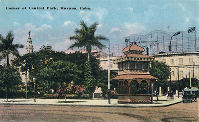 Hörn av Central Park, Havanna, Kuba, c1910. av Unbekannt