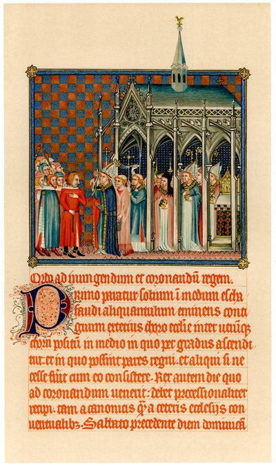 Kröning av Karl V, c1365 av Unbekannt