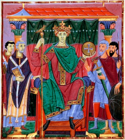 Kröning av Otto III, tysk kung, c998 av Unbekannt