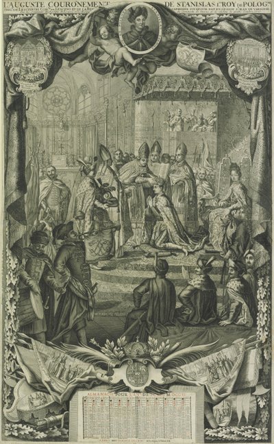 Kröningen av Stanislaw I Leszczynski 1705, 1706 av Unbekannt