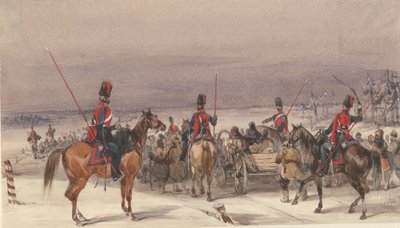 Kosacker konvojerar deporterade, 1831 av Unbekannt