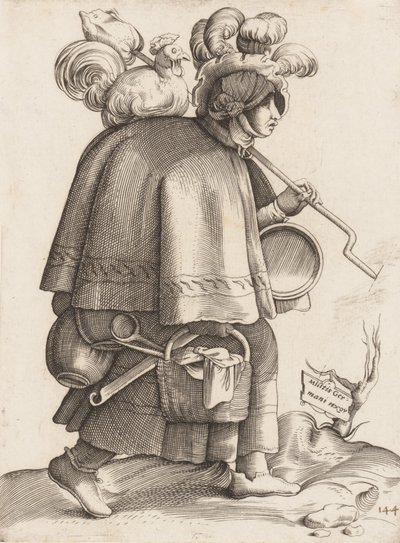 Kostymtallrik: Wife of a Warrior från Tyskland, ca. 1558-70. av Unbekannt