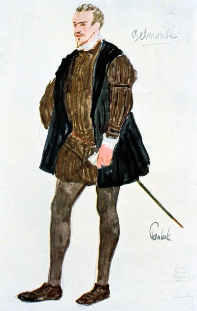 Kostymdesign för Belmonte, c1913 av Unbekannt