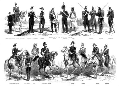 Dräkter för den schweiziska federala armén, 1857 av Unbekannt