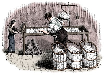 Bomullstillverkning, c1845 av Unbekannt