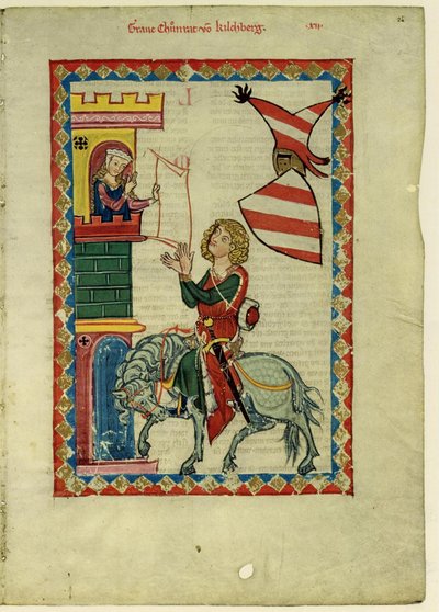Greve Konrad von Kirchberg från Codex Manesse, mellan 1305 och 1340 av Unbekannt
