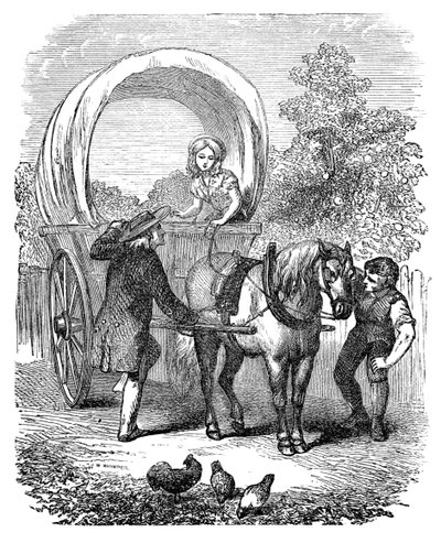 Lantbärarvagn med huv, c1882 av Unbekannt