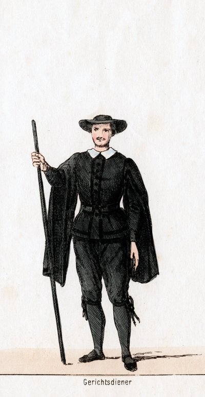 Hofvaktmästare, kostymdesign för Shakespeares pjäs, Henry VIII, 1800-talet av Unbekannt