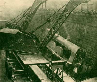 Kranar på jobbet efter en olycka, 1930. av Unbekannt