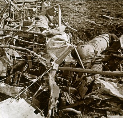 Kraschade flygplan, Aisne, Frankrike, c1914-c1918 av Unbekannt
