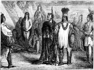 Creek Indians, tidigt 1800-tal c1880 av Unbekannt