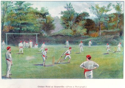 Cricketfältet i Bournville, 1892 av Unbekannt