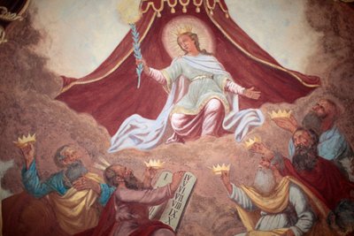Krönt Mary fresk i Loreto kyrka; Prag, Tjeckien av Unbekannt