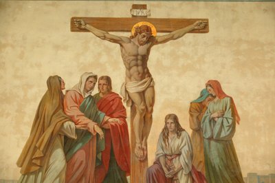 Korsfästelse. Saint-Didier kyrka Voreppe Frankrike av Unbekannt