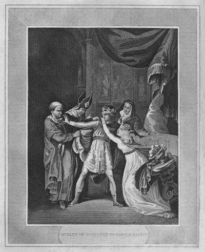 Cruelty of Dunstan to Edwy & Elgiva, 1838 av Unbekannt