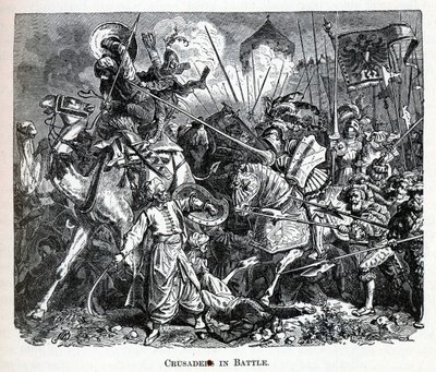 Korsfarare i strid, 1882 av Unbekannt