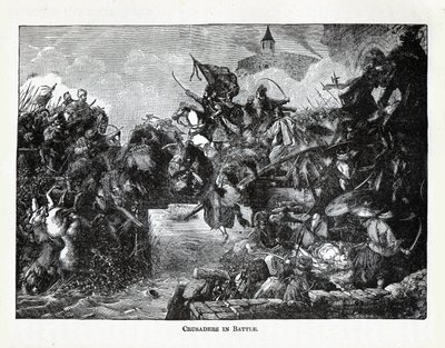 Korsfarare i strid, 1882 av Unbekannt