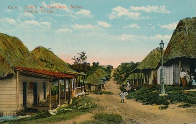Kuba: Fiskeby. Bohios. Fiskeby, 1919 av Unbekannt