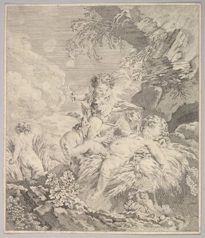 Cupids kittlar varandra, 1700-talet. av Unbekannt