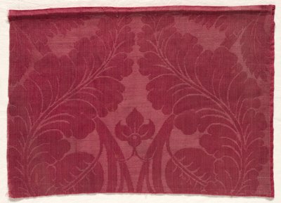 Damast med blad och blommönster, 1700-1800-tal. av Unbekannt