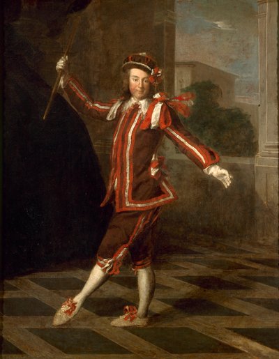 Dansande Mezzetin, ca 1720. av Unbekannt