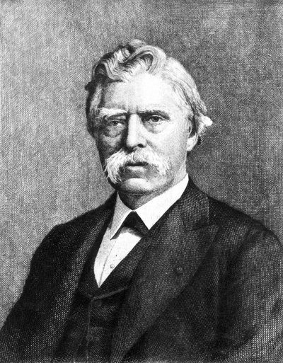 David Edward Hughes, engelsk elektriker och uppfinnare, ca 1880-talet av Unbekannt