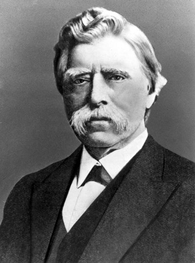 David Edward Hughes, engelsk elektriker och uppfinnare, ca 1880-talet av Unbekannt