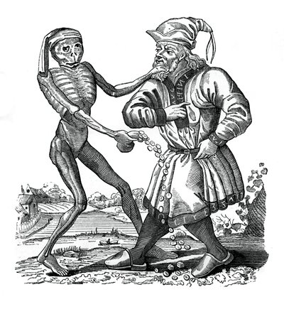 Death and the Jew, en episod från Dödsdansen, 1441, 1870 av Unbekannt