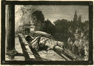 Alcibiades död, 1890. av Unbekannt