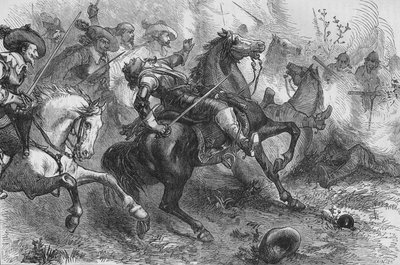 Falklands död, i Newbury, 20 september 1643, c1880 av Unbekannt