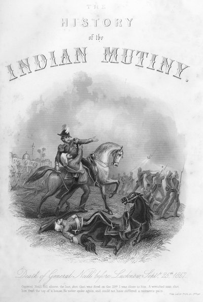 General Neills död före Lucknow, 25 september 1857, c1860 av Unbekannt