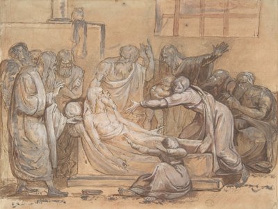 Sokrates död, 1800-talet. av Unbekannt