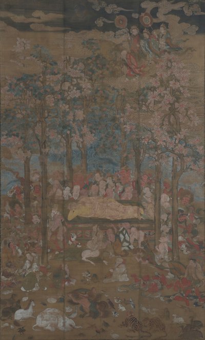 Den historiska Buddha Nehan-zus död, 1400-talet. av Unbekannt