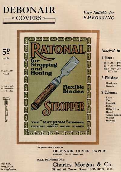 Debonair Covers - Ratonal Stropper Razor Blades, 1909. av Unbekannt