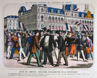 Franska tredje republikens förklaring, 4 september 1870 av Unbekannt