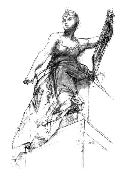 Dekorativ studie för lagens apoteos, c1880-1882 av Unbekannt