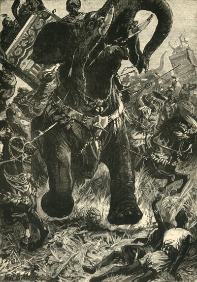 Makedoniernas nederlag för Porus, 1890. av Unbekannt