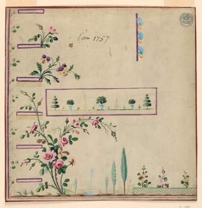 Design för Gile, mönster 1757 av Fabrique de St. Ruf av Unbekannt
