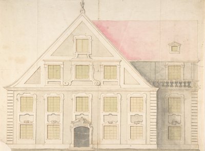 Design för en husfasad, 1700-tal. av Unbekannt