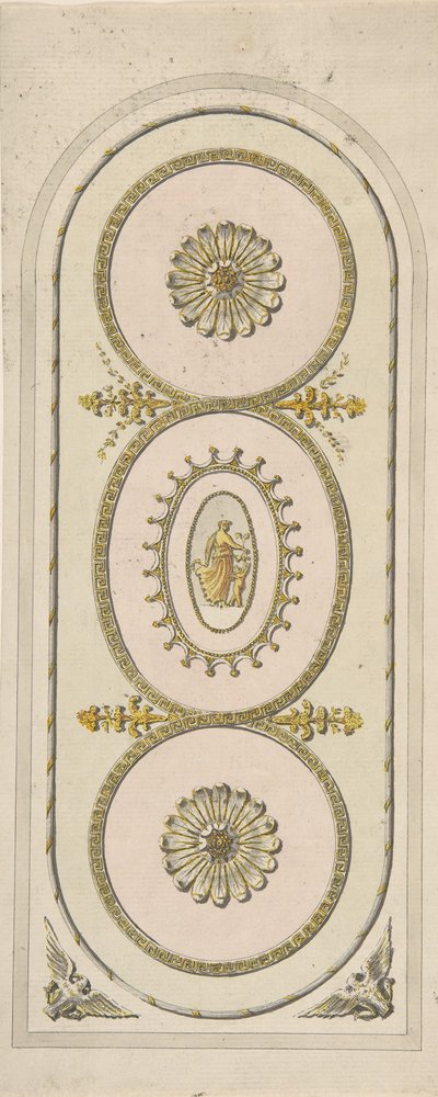 Design för en panel, 1748-92. av Unbekannt