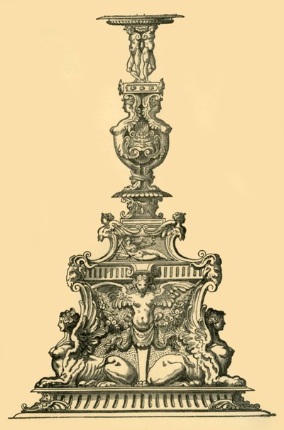 Design för en kandelaber, 1500-talet, 1881. av Unbekannt