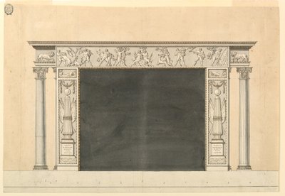 Design för höjningen av en mantel av Unbekannt