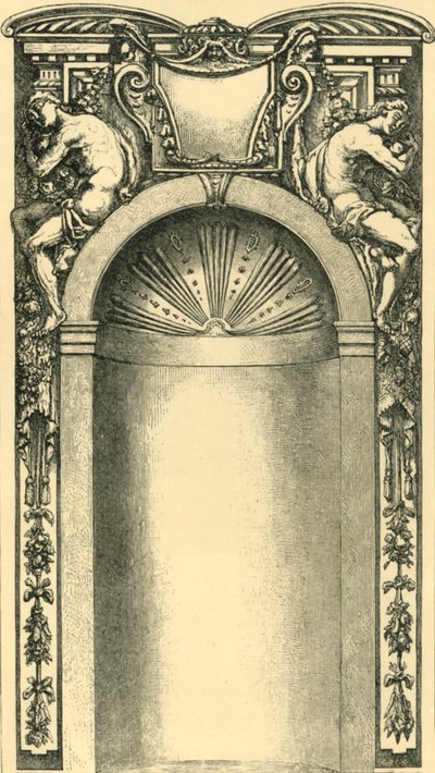 Design för dekoration av en nisch, sent 1500-tal, 1881. av Unbekannt