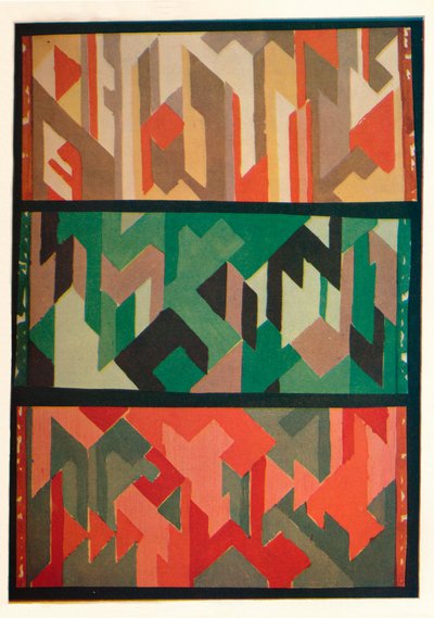 Design för mattor av Allgauer Handwebeteppiche, c1928 av Unbekannt