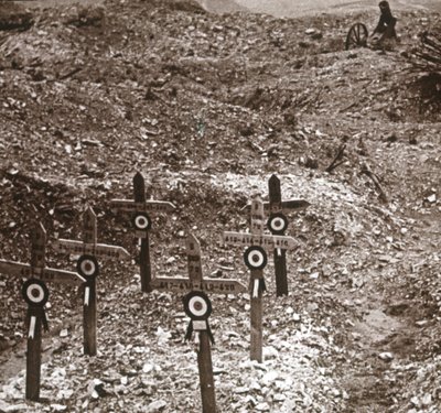 Förstört batteri, Fort Vaux, norra Frankrike, c1914-c1918 av Unbekannt
