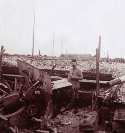 Destruktion, Carency, norra Frankrike, c1914-c1918. av Unbekannt